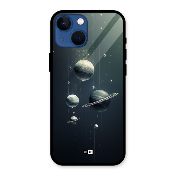 Hanging Planets Glass Back Case for iPhone 13 Mini