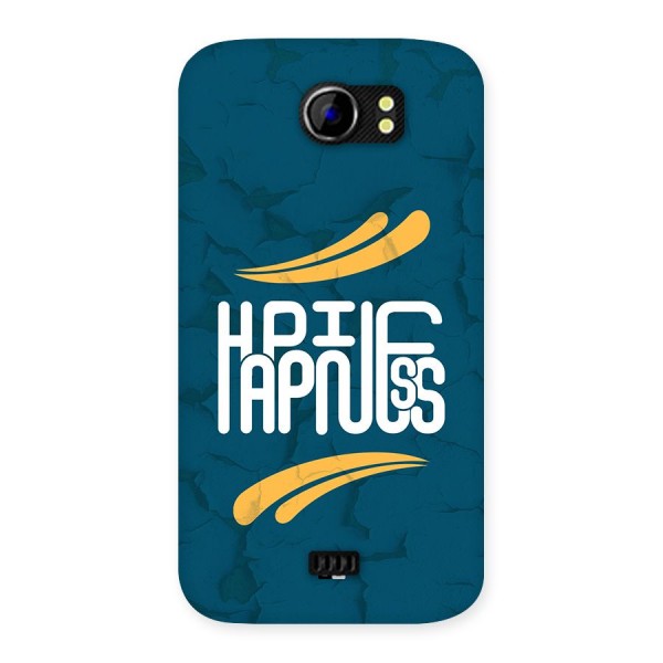 Happpiness Typography Back Case for Canvas 2 A110