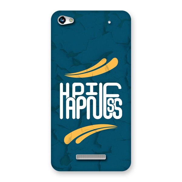 Happpiness Typography Back Case for Canvas Hue 2 A316