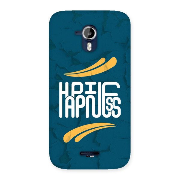 Happpiness Typography Back Case for Canvas Magnus A117