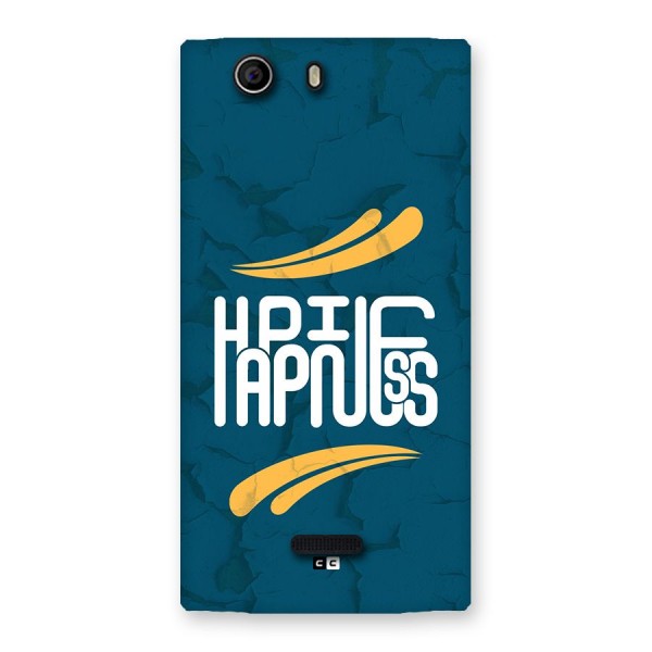 Happpiness Typography Back Case for Canvas Nitro 2 E311