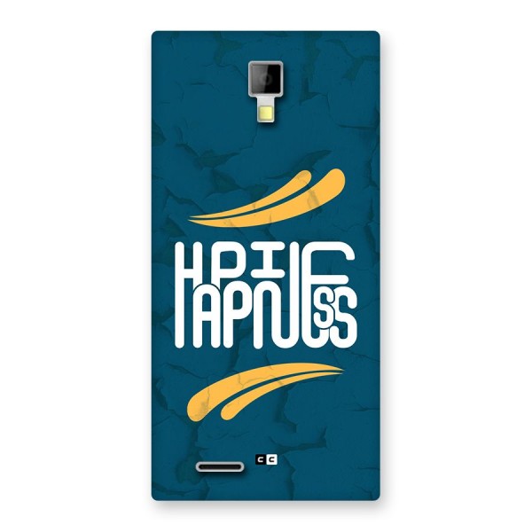 Happpiness Typography Back Case for Canvas Xpress A99