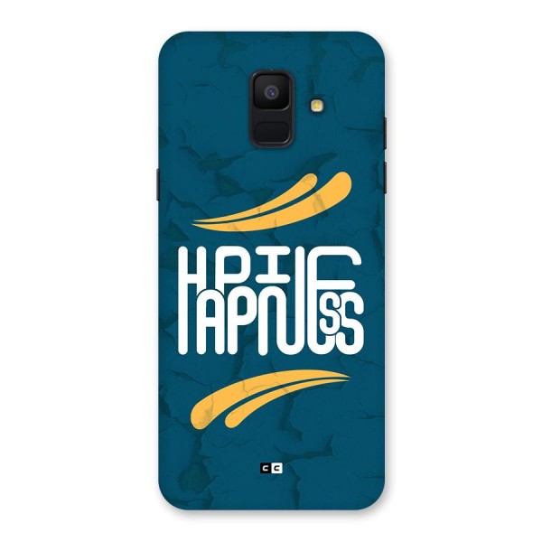 Happpiness Typography Back Case for Galaxy A6 (2018)