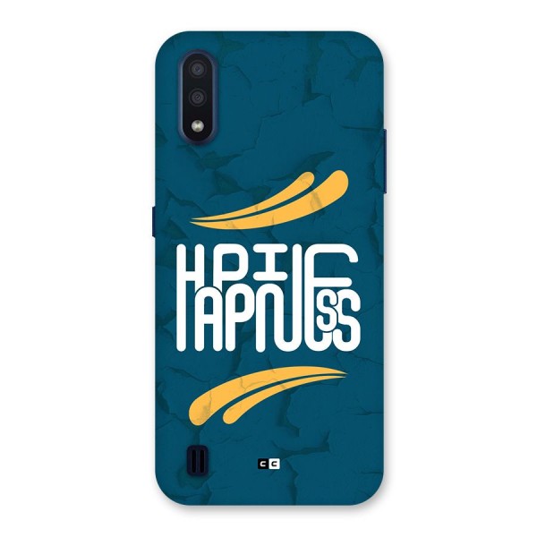 Happpiness Typography Back Case for Galaxy M01