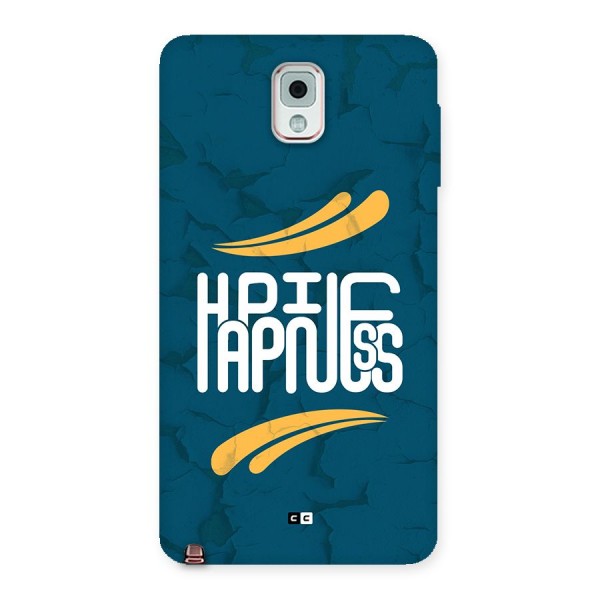 Happpiness Typography Back Case for Galaxy Note 3