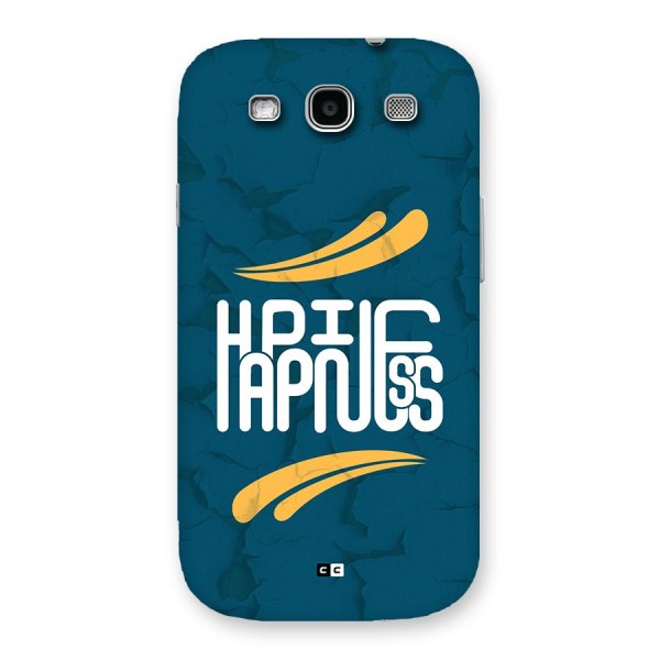 Happpiness Typography Back Case for Galaxy S3