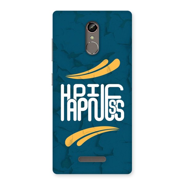 Happpiness Typography Back Case for Gionee S6s