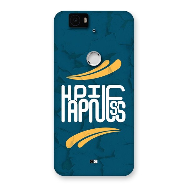 Happpiness Typography Back Case for Google Nexus 6P