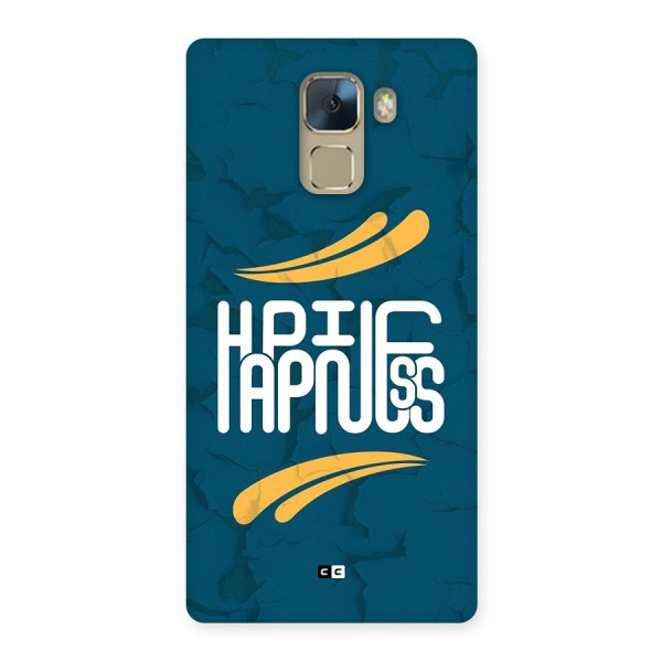 Happpiness Typography Back Case for Honor 7
