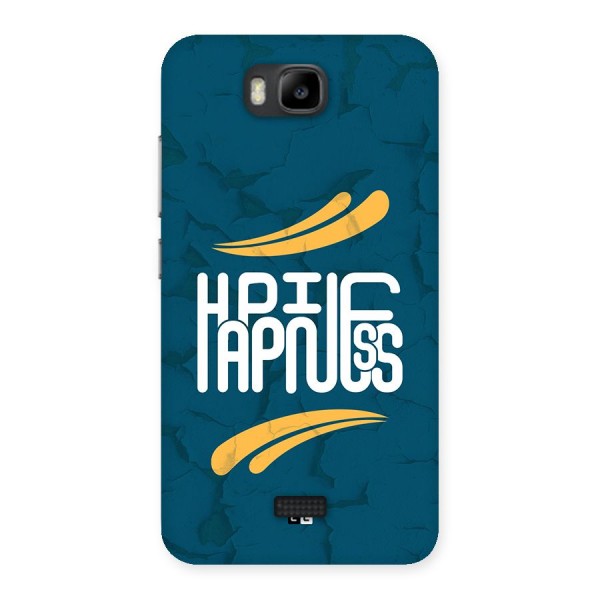Happpiness Typography Back Case for Honor Bee