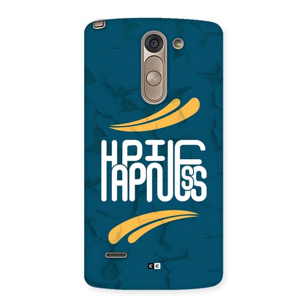Happpiness Typography Back Case for LG G3 Stylus