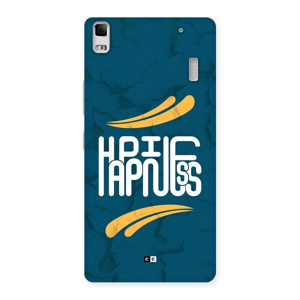 Happpiness Typography Back Case for Lenovo K3 Note