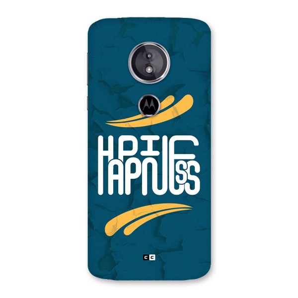 Happpiness Typography Back Case for Moto E5