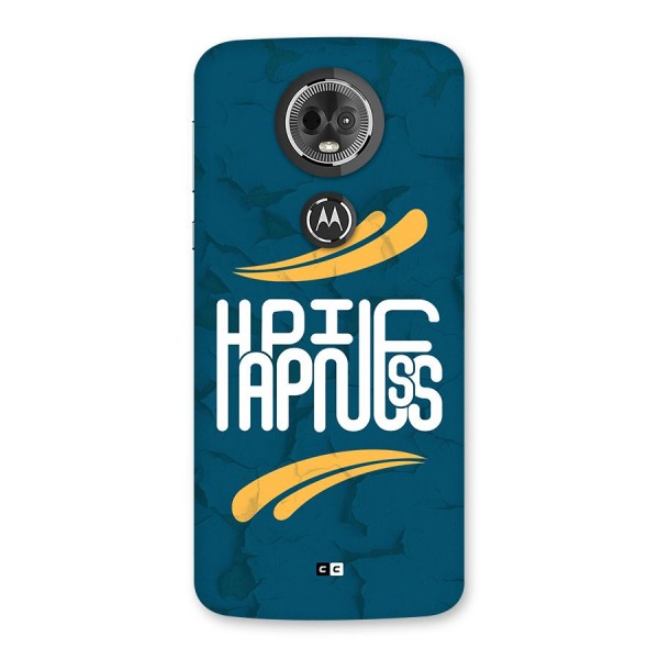 Happpiness Typography Back Case for Moto E5 Plus