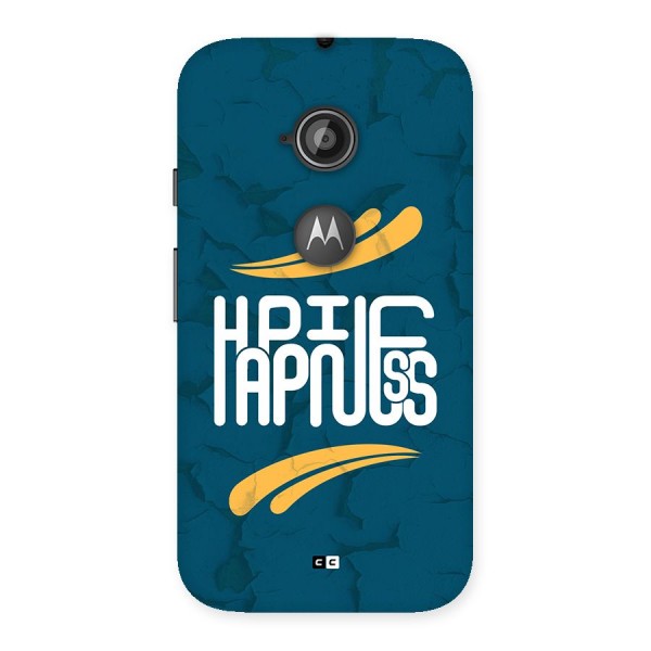 Happpiness Typography Back Case for Moto E 2nd Gen