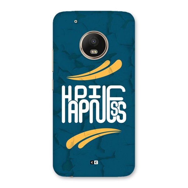 Happpiness Typography Back Case for Moto G5 Plus