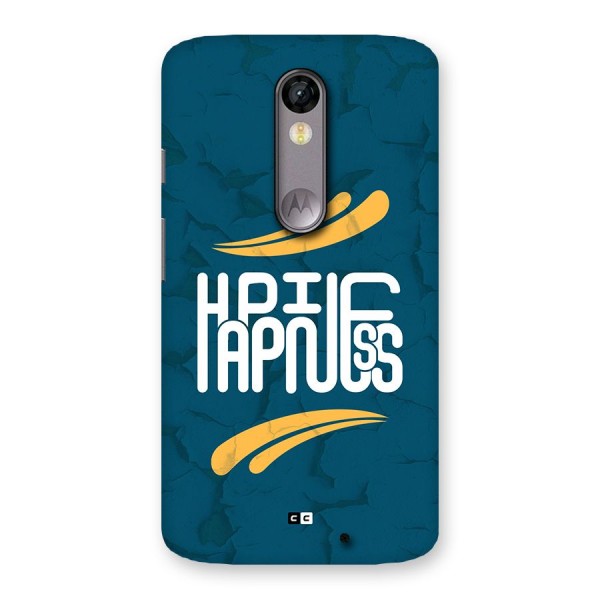 Happpiness Typography Back Case for Moto X Force