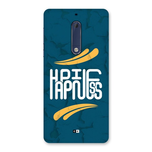 Happpiness Typography Back Case for Nokia 5