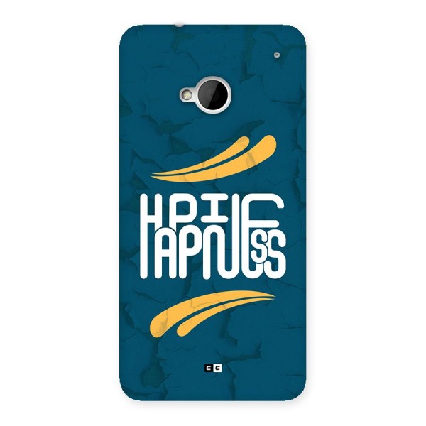 Happpiness Typography Back Case for One M7 (Single Sim)