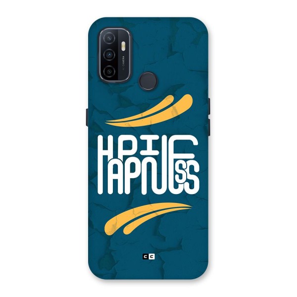 Happpiness Typography Back Case for Oppo A32