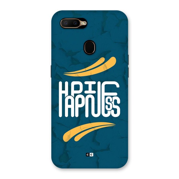 Happpiness Typography Back Case for Oppo A5s