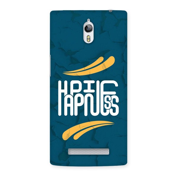 Happpiness Typography Back Case for Oppo Find 7