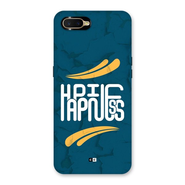 Happpiness Typography Back Case for Oppo K1