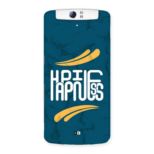 Happpiness Typography Back Case for Oppo N1
