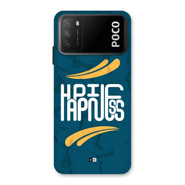 Happpiness Typography Back Case for Poco M3
