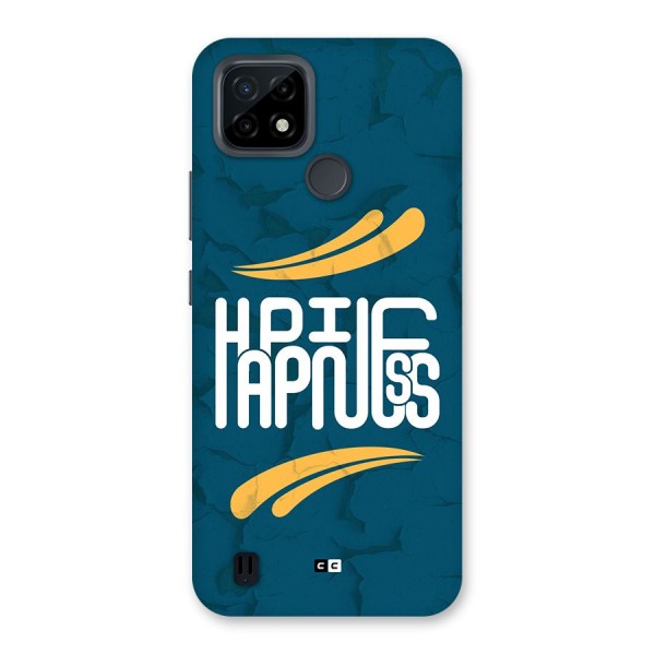 Happpiness Typography Back Case for Realme C21