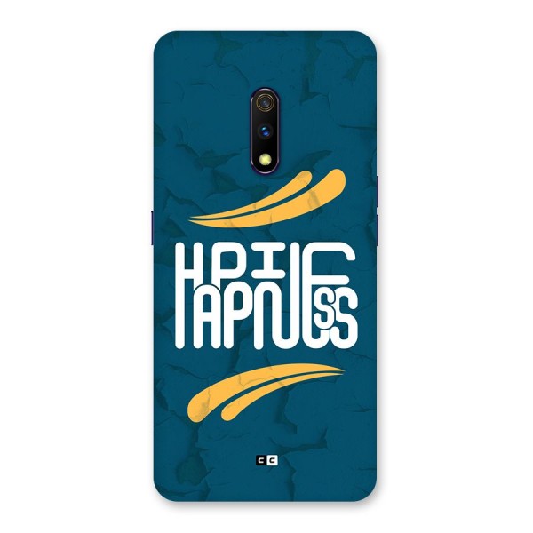 Happpiness Typography Back Case for Realme X
