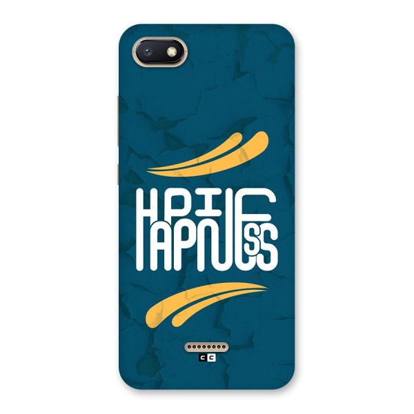 Happpiness Typography Back Case for Redmi 6A