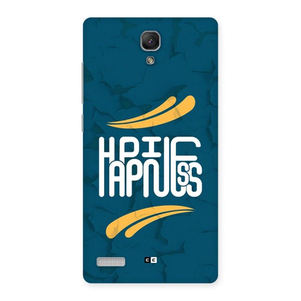 Happpiness Typography Back Case for Redmi Note