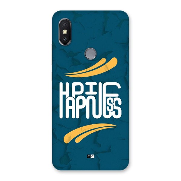 Happpiness Typography Back Case for Redmi Y2
