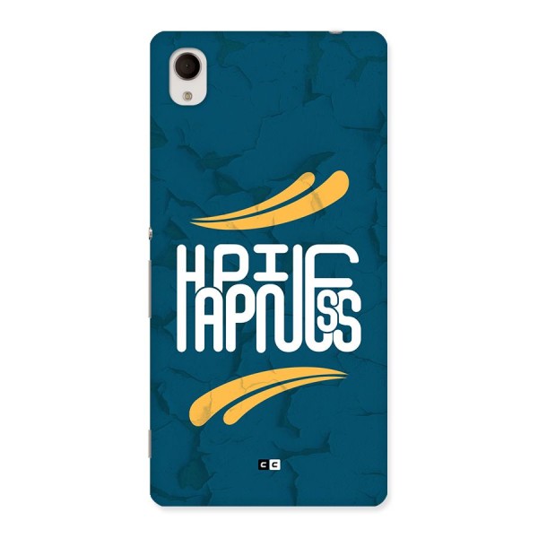 Happpiness Typography Back Case for Xperia M4