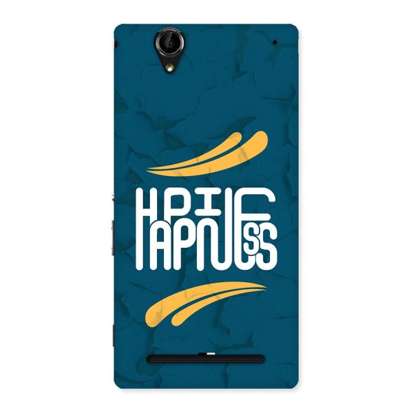 Happpiness Typography Back Case for Xperia T2