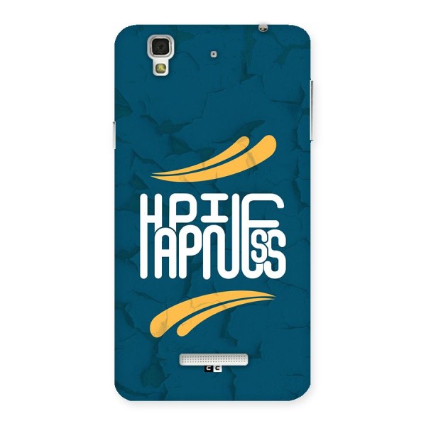 Happpiness Typography Back Case for Yureka