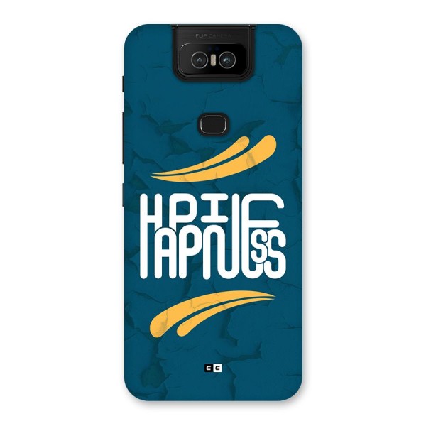 Happpiness Typography Back Case for Zenfone 6z