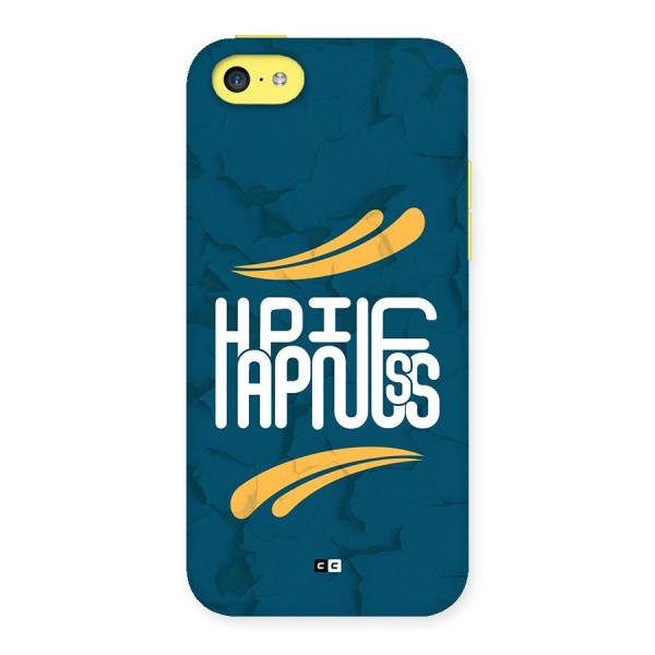 Happpiness Typography Back Case for iPhone 5C