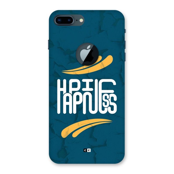 Happpiness Typography Back Case for iPhone 7 Plus Logo Cut