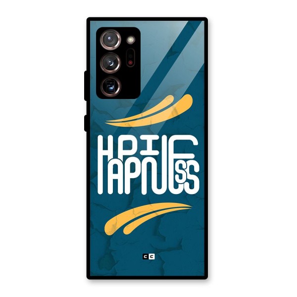Happpiness Typography Glass Back Case for Galaxy Note 20 Ultra 5G