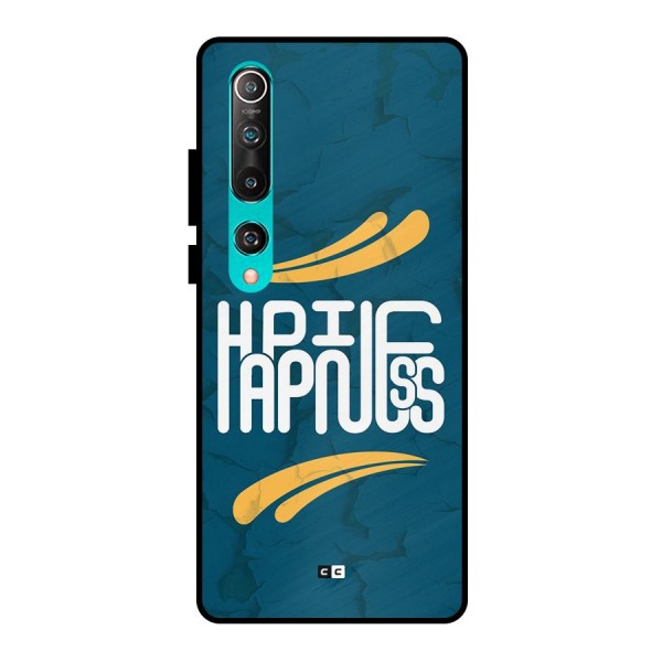 Happpiness Typography Metal Back Case for Mi 10