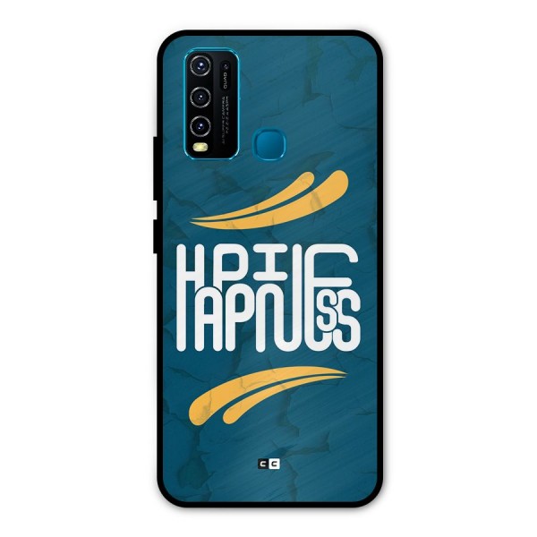 Happpiness Typography Metal Back Case for Vivo Y50