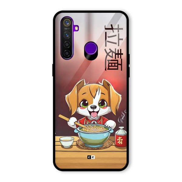 Happy Dog Cooking Glass Back Case for Realme 5 Pro