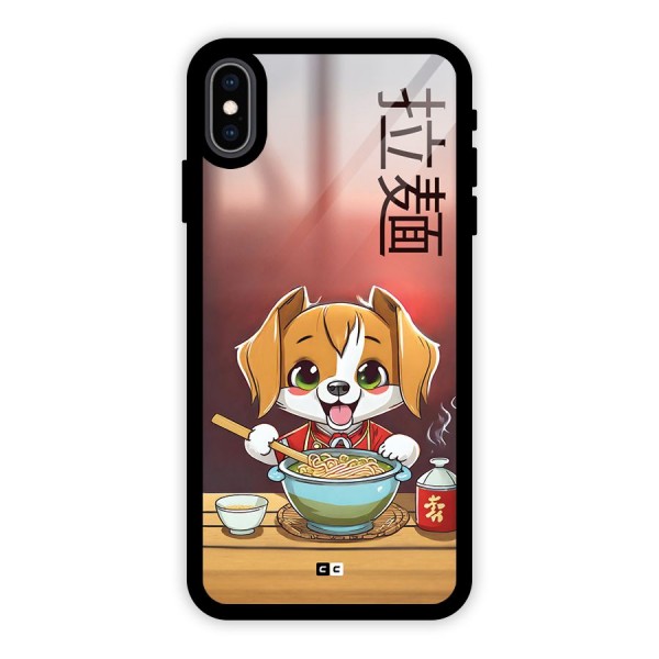 Happy Dog Cooking Glass Back Case for iPhone XS Max