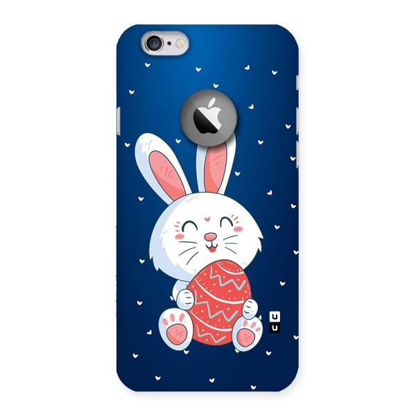 Happy Festive Bunny Back Case for iPhone 6 Logo Cut