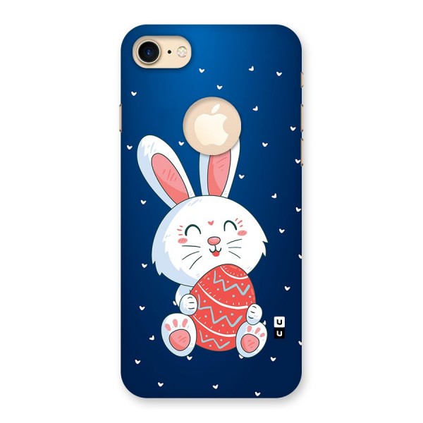 Happy Festive Bunny Back Case for iPhone 7 Logo Cut