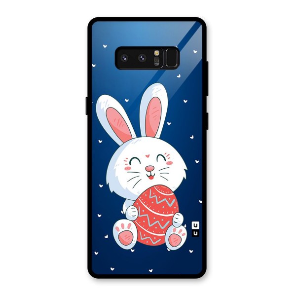 Happy Festive Bunny Glass Back Case for Galaxy Note 8