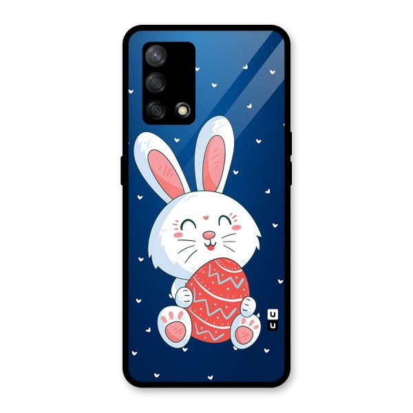 Happy Festive Bunny Glass Back Case for Oppo F19