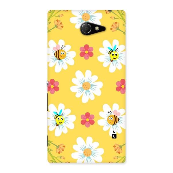 Happy Flowers Back Case for Sony Xperia M2
